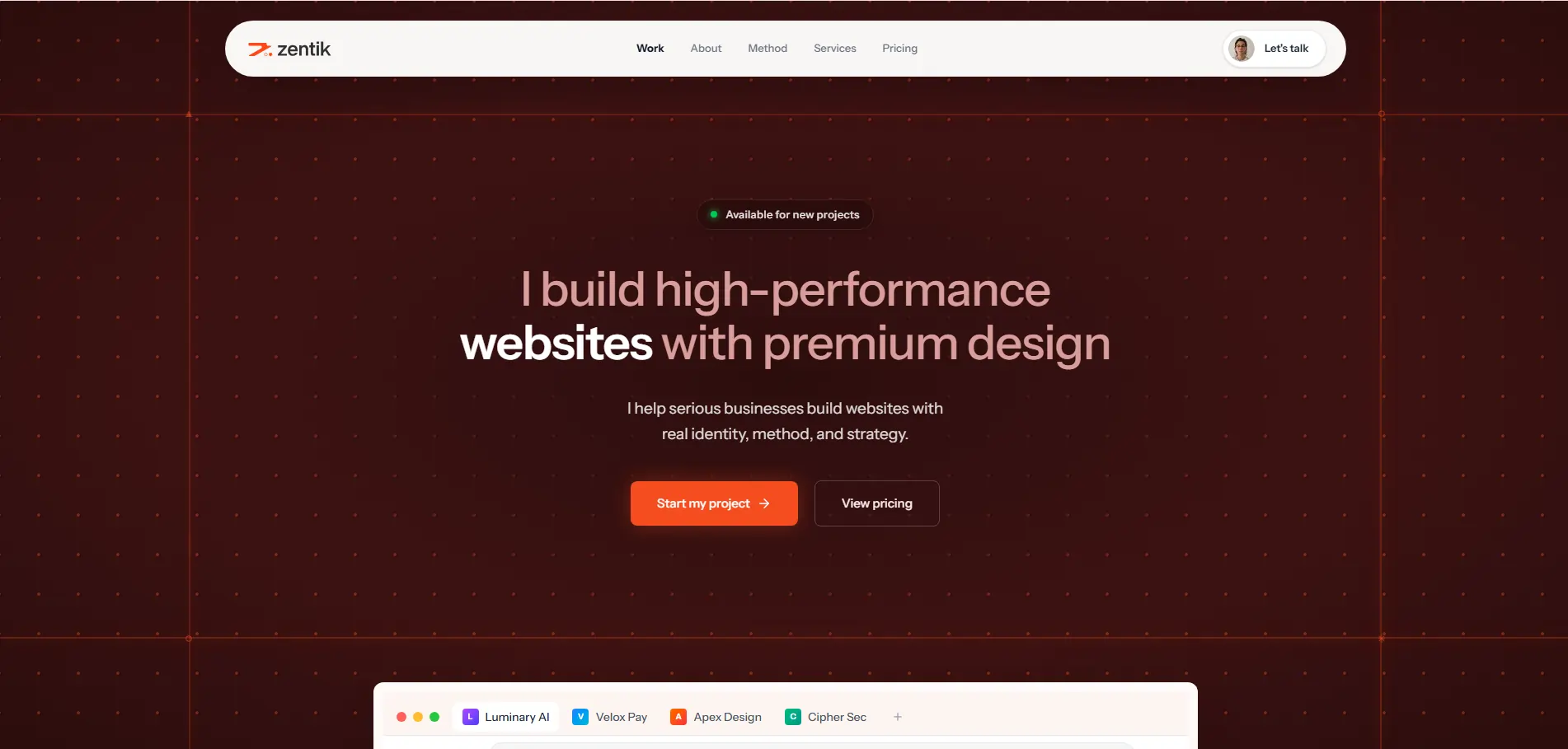 Website preview